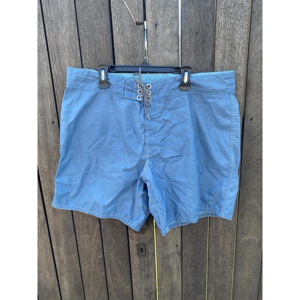 Vintage Style Birdwell Beach Britches Board Shorts Blue Size 38 Made In USA
